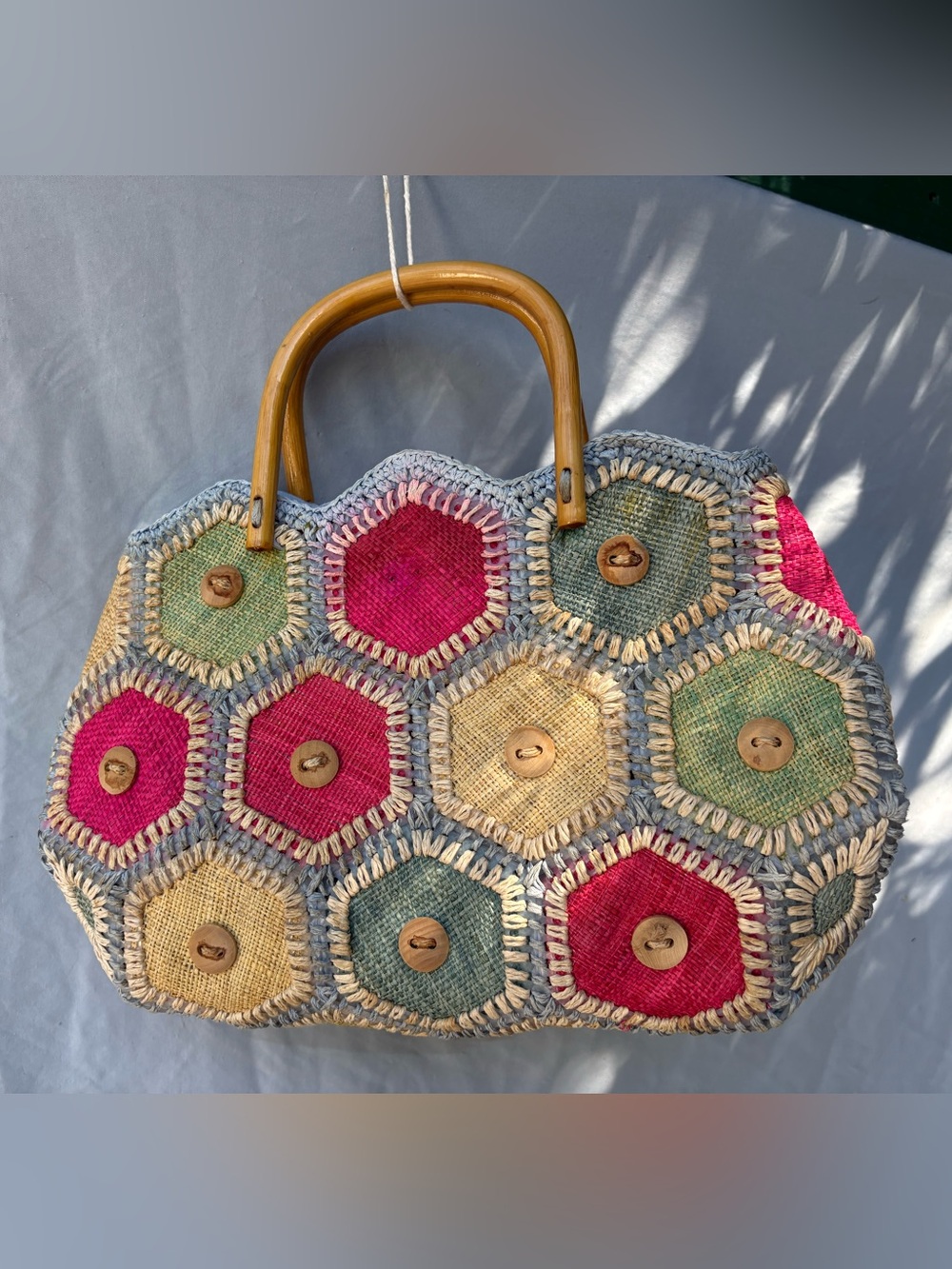 KULANUI of Hawaii Authentic Trademark Boho Beachy Woven Rattan Flowers